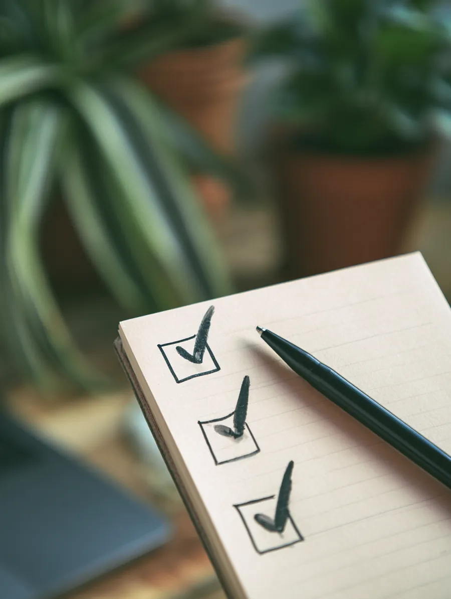 Clipboard checklist with ticked boxes for personal loan eligibility