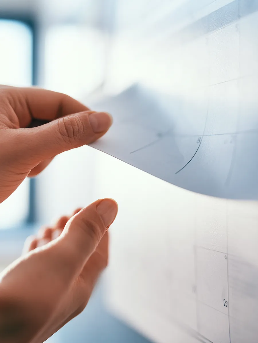 Calendar page flipping between fingers, tracking installment loan payment dates